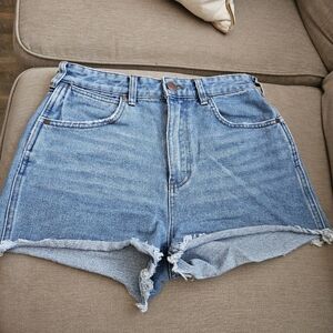 Wrangler Billabong High Rise Jean Shorts Blue Denim Women's